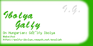 ibolya galfy business card